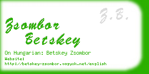 zsombor betskey business card